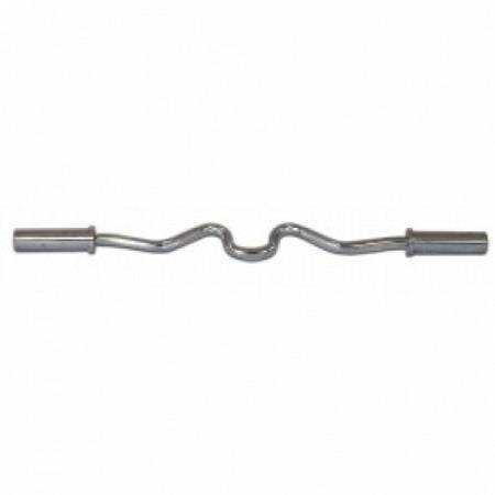 Super Curl Bar Free Weight Solid Chrome Olympic 2" 47" GSOZ47 - Image 2