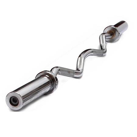 Troy Barbell Arm Bicep Curl Curling Bar Olympic Chrome GOZ47 - Image 2