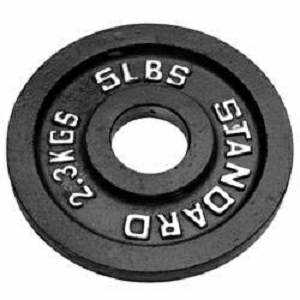 Troy USA Olympic Iron Metal Free Weight Lifting Plate Plates 5#