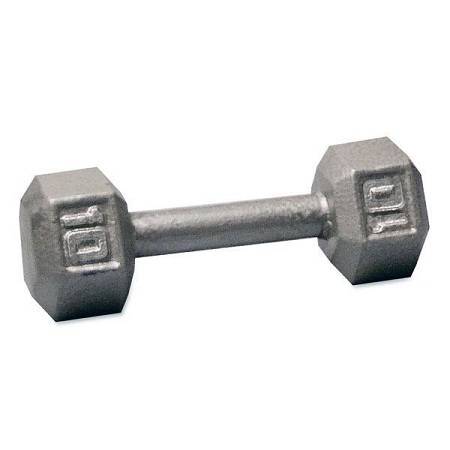 Ader Free Weight Hex Hexagon Cast Iron Dumbell Dumbbell 10# - Image 2