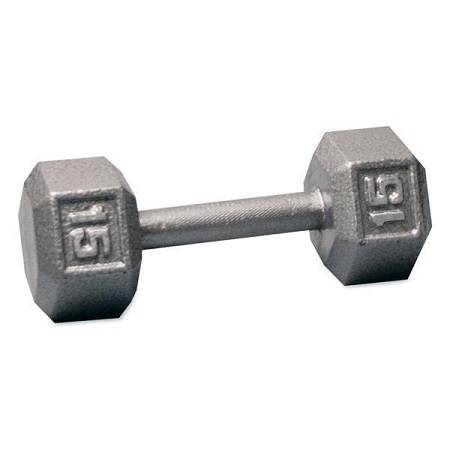 Ader Free Weight Hex Hexagon Cast Iron Dumbell Dumbbell 15# - Image 2