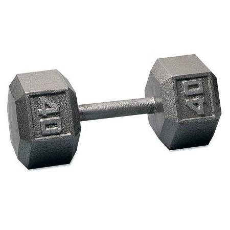 Ader Free Weight Hex Hexagon Cast Iron Dumbell Dumbbell 40# - Image 2
