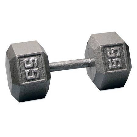 Ader Free Weight Hex Hexagon Cast Iron Dumbell Dumbbell 55# - Image 2