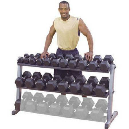 Body Solid Dumbbell Dumbell Storage 2 Tier Horizontal Rack GDR60 - Image 3