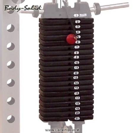 Body Solid 200 lb Weight Stack for Rack Lat Attachment GLA378 - Image 4