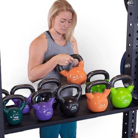Body Solid Dumbbell Kettlebell Storage Tray Attachment Rack Cage - Image 2
