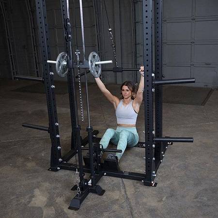 Body Solid Plate Loaded Lat Attachment for SPRHALF Rack SPRHLA - Image 5