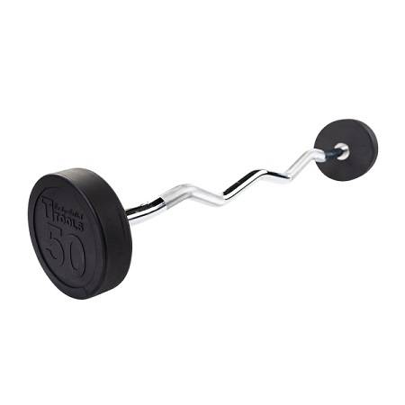Body Solid Bar Bars EZ Curl Fixed Barbell Barbells 50# SBZ50 - Image 2