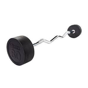 Body Solid Bar Bars EZ Curl Fixed Barbell Barbells 80# SBZ80