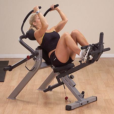 Body Solid Semi Recumbent Ab Abdominal Belly Crunch Bench GAB300 - Image 6