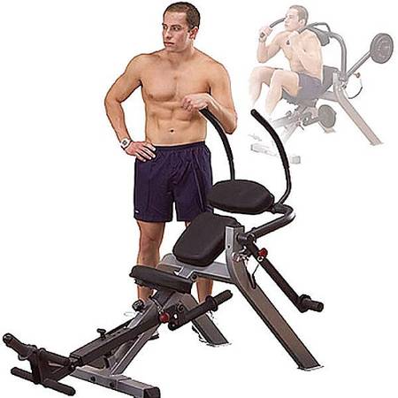 Body Solid Semi Recumbent Ab Abdominal Belly Crunch Bench GAB300 - Image 2