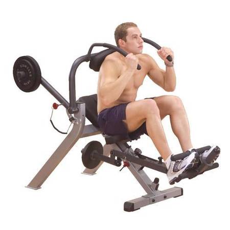 Body Solid Semi Recumbent Ab Abdominal Belly Crunch Bench GAB300 - Image 3