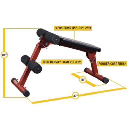 Body Solid Best Fitness Ab Abs Crunch Situp Slant Board BFAB10 - Image 5