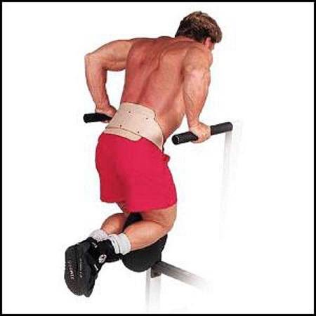 Body Solid Weight Lifting Leather Padded Dip Belt & Chain MA310 - Image 2