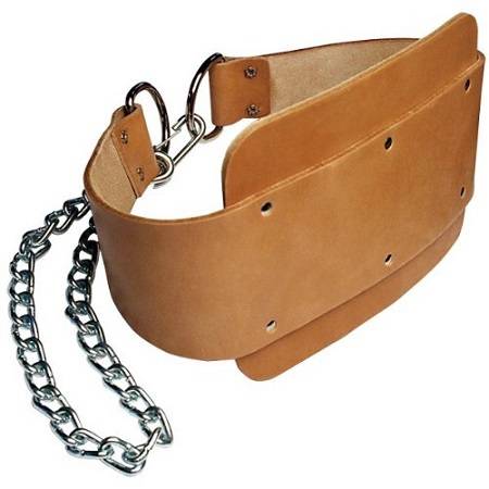 Body Solid Weight Lifting Leather Padded Dip Belt & Chain MA310 - Image 3