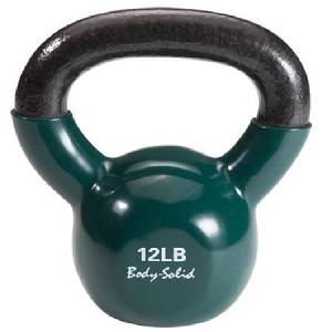 Body Solid Kettlebell Kettle Bell Vinyl Dipped Weights 12# KBV12