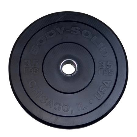 Body Solid Olympic Rubber Bumper Weight Plate Plates 35lb OBPX35 - Image 2