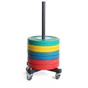 Body Solid Mobile Rolling Plate Plates Storage Rack Tree GWT86