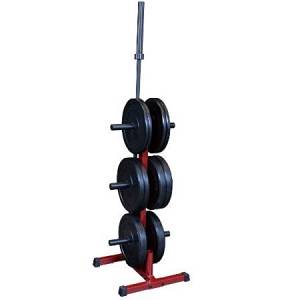 Best Fitness Vertical Olympic Bumper Plate & Bar Storage BFWT10