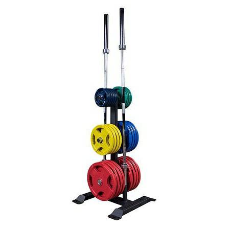 Body Solid Olympic Bumper Plate Tree 2 Bar Holder Rack GWT56 - Image 2