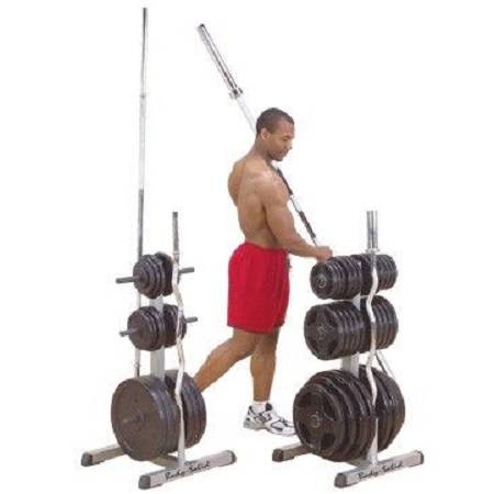 Body Solid Olympic Free Weight Plate Tree Bar Holder Rack GOWT - Image 5