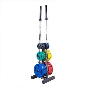 Body Solid Best Fitness 6-Post Weight Tree and Bar Holder for Ol