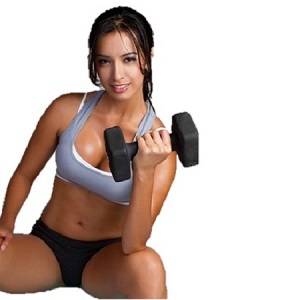 USA Free Weight Hex Hexagon Rubber Coated Dumbell Dumbbell 25#