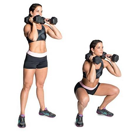 USA Free Weight Hex Hexagon Rubber Coated Dumbell Dumbbell 5# - Image 2