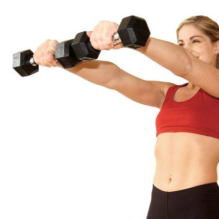 USA Free Weight Hex Hexagon Rubber Coated Dumbell Dumbbell 8# - Image 2