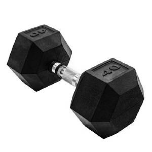 Iron Grip Urethane Rubber Hex Dumbbell 40 lb Free Weight