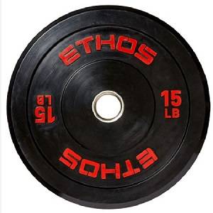 ETHOS Plate Olympic Rubber Bumper 15# Free Weight Plates Used