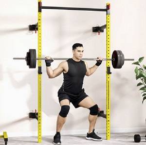 HF Folding Wall Mounted Power Multi Press Squat Rack Space Saver