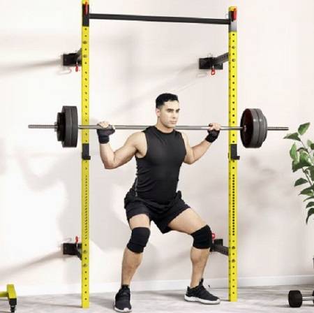 HF Folding Wall Mounted Power Multi Press Squat Rack Space Saver - Image 2