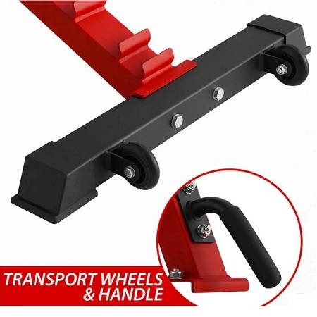 Exercise Fitness Flat Incline Decline FID Dumbbell Bench S2 Red - Image 5
