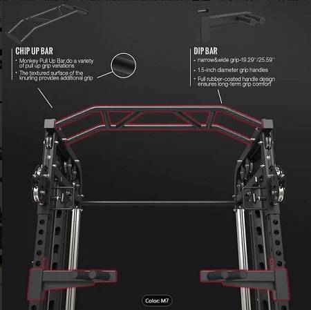 ML Linear Bearing Smith Machine Functional Trainer Gym System - Image 9