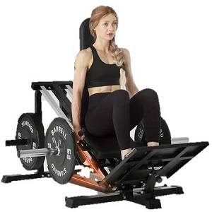 GMWD Compact Leg Sled Seated Hack Squat Legs Press Calf Raise LP