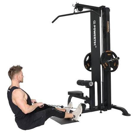 PowerTec Lat Pull Down Machine Upper Lower Pulley Curl Row P-LM - Image 3