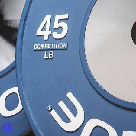ROGUE Plate Competition Rubber Bumper Color 45# Blue Free Weight - Image 4