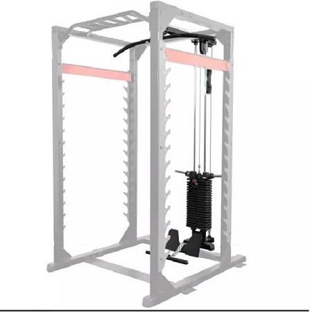 SteelFlex Commercial Power Squat Rack Safety Cage Lat Attachment - Image 2