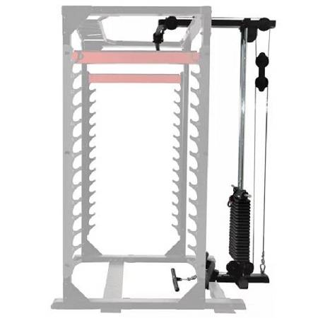 SteelFlex Commercial Power Squat Rack Safety Cage Lat Attachment - Image 4