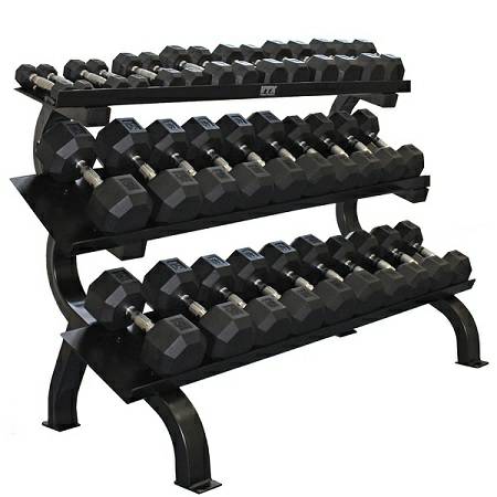 VTX by Troy Deluxe 3 Tier Horizontal Dumbbell Rack Storage GTDR3 - Image 2