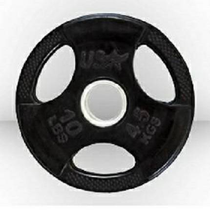 USA Troy Olympic Free Weight Plate Rubber Coated Grip Plates 10# - Image 2