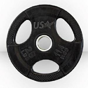 USA Troy Olympic Free Weight Plate Rubber Coated Grip Plates 25#