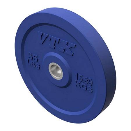 VTX Olympic Colored Rubber Bumper Free Weight Plate Plates 35 lb - Image 2