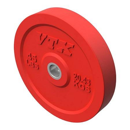 VTX Olympic Colored Rubber Bumper Free Weight Plate Plates 45 lb - Image 2