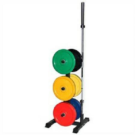 VTX Troy Vertical Olympic Bumper Plate & Bar Storage Rack GOPT - Image 2