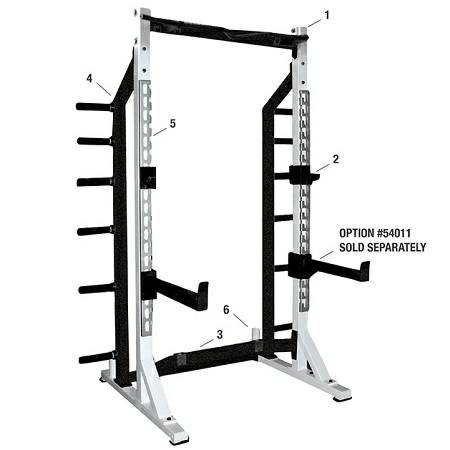York Barbell STS Power Half Squat Rack Cage Gym 55009 Refurb - Image 4