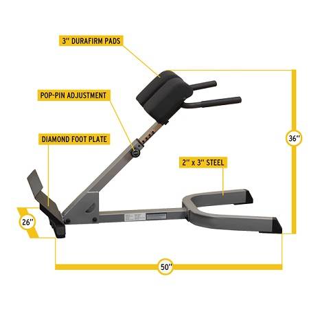Body Solid Commercial 45 Degree Back Hyper Extension GHYP345B - Image 5